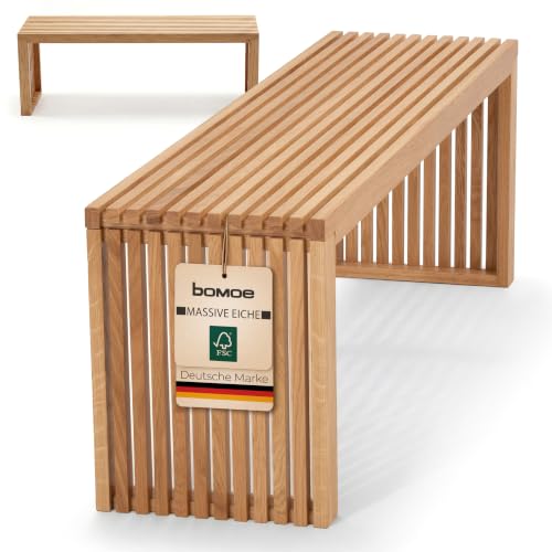 bomoe Holzbank FSC® Eichenholz Massiv Geölt Lamellen-Sitzbank bis 250 kg